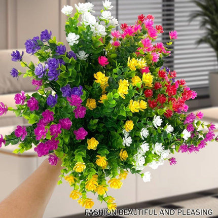 8pcs Artificial Camellia Flowers Realistic Silk Floral Decoration for Home Decor