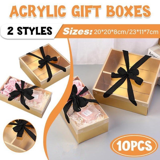 10PCS Gift Boxes Chocolate Wedding Valentine Box Candy  Cookie Packing Case Aimall