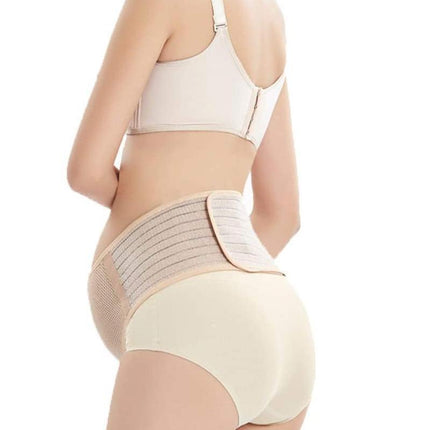 Pregnancy Belly Band Breathable Maternity Belt Back Pelvic Support Beige - Aimall