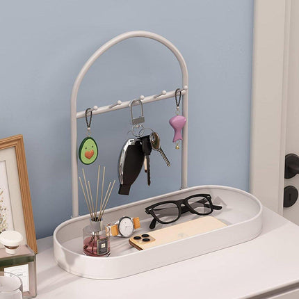 Versatile Entryway Storage Rack Waterproof Metal Key Holder Decorative Desktop