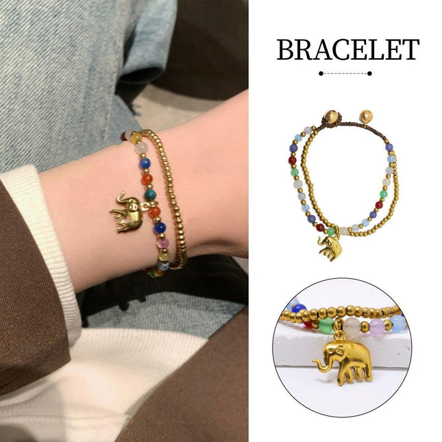 Handmade Ethnic Style Tibetan Bracelet Nepal Copper Bead Colourful Jewelry