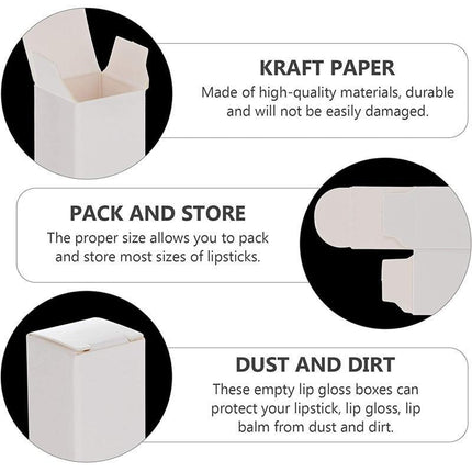 100PCS Empty Lip Balm Tube Packaging Carton Box Lipstick Tube DIY Paper Case Box 2 - Aimall