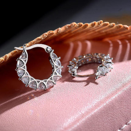 Sparkling U Shaped Earrings Fashion Jewelry Vintage Style Ear Accessories