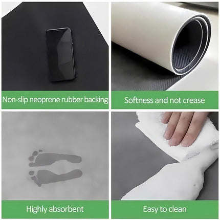 Absorbent Non-Slip Camera Bathroom Floor Mat Family Entry Door Mat Home Rug