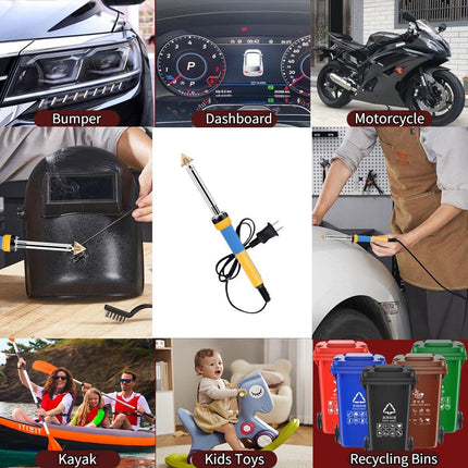 100W Plastic Welding Welder Kit Car Surface Bumper Repair Soldering Iron Tool
