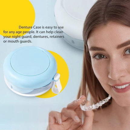 Blue Braces Cleaning Organiser Soak Box Portable Toothbrush Holder for Oral Care