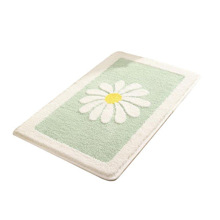 Non Slip Faux Cashmere Bath Mat Water Absorbent Floor Rug for Bathroom Doorway