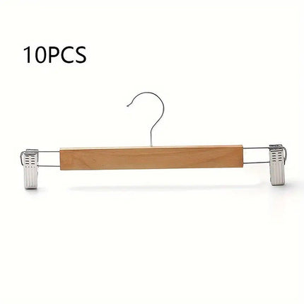 10pcs Multifunctional Trouser Hanger with Clips Skirt Pants Clip Hangers Home