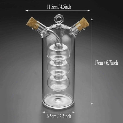 Glass Oil Vinegar Dispenser Bottle with Cork Lid Kitchen Soy Sauce Container
