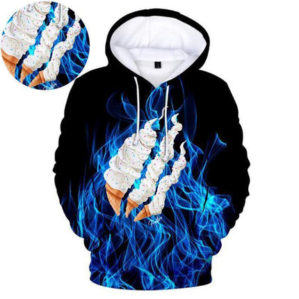 140CM Kids Boys Prestonplayz Flame Hoodie Sweatshirt Jumper Tops Gift 5-10 yrs - Aimall