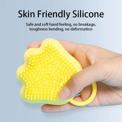 Silicone Bathing Brush Multifunctional Pet Hair Washing Brush Massage Scrubber