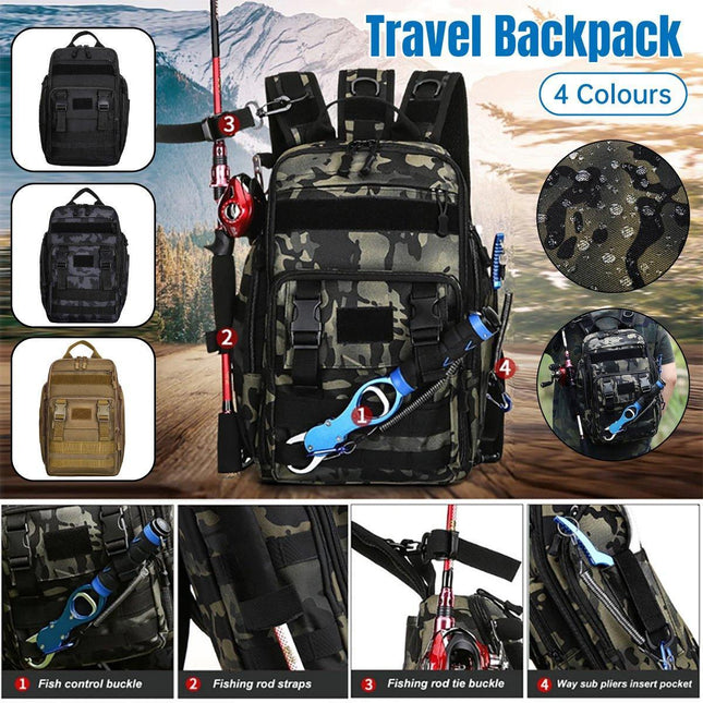 Fishing Tackle Backpack Storage Bag Shoulder Fishing Gear Bags Outdoor Backpack