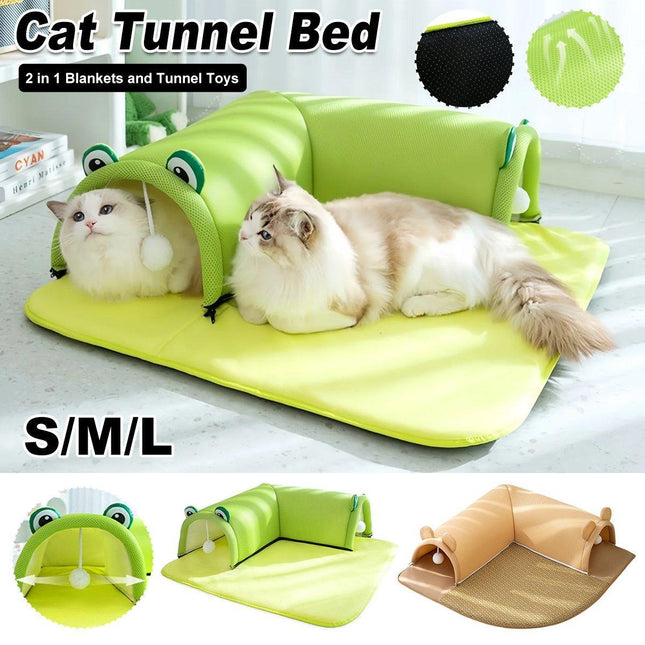 Washable Cat Tunnel Nest Corner Passage Cat House Easy Clean Pet Furniture