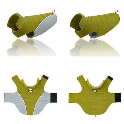 L Size Pet Dog Warm Coat Fleece Jacket Double-sided Vest Jumper Sweater Winter - Aimall