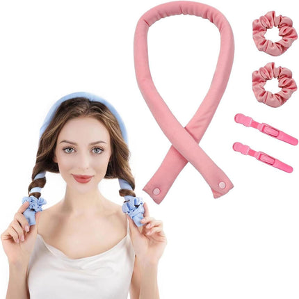 Heatless Curling Rod Headband Lazy Curler No Heat Curls Ribbon Hair Hair Curlers - Aimall
