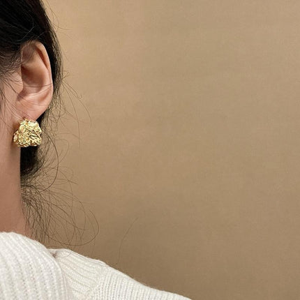 Girl Stud Earrings Korean Style Earrings Metal Ear Studs Women C Shape Earrings - Aimall