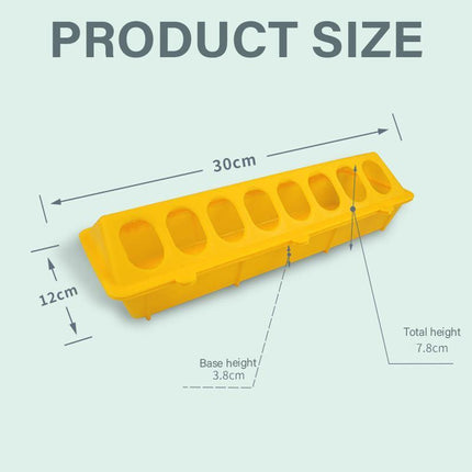 30cm Feeder Storage Trough Quail Drinker Plastic Wild Stable Chick Birds Pigeons - Aimall