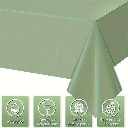 6pcs Green Disposable Tablecloths for Party and Event Decorations Table Covers