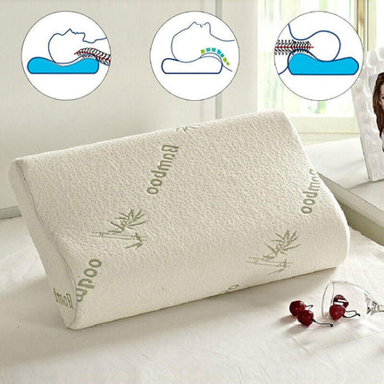 1/2PCS Memory Foam Neck Pillow Wavy Contour Slow Rebound Pillow