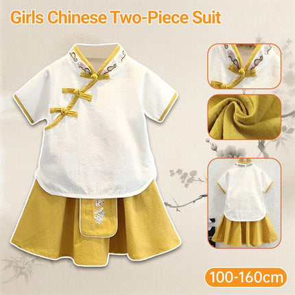 Hanfu Girl Chinese Style Traditional Outfit Two-Piece Cultural Set