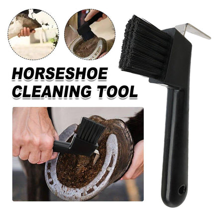 Horseshoe Cleaning Hook Brush Equestrian Horse Hoof Care Grooming Tools Supplies