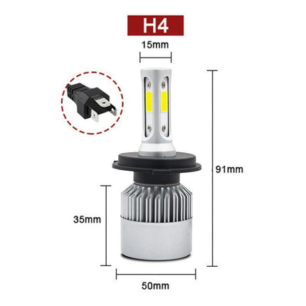 H4 9003 2000W 300000LM LED Headlight kit Lamp Bulbs Globes High Low Beam Upgrade - Aimall