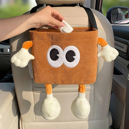 2in1 Car Wastebasket and Tissue Box Multifunctional Car Storage Bucket Organizer