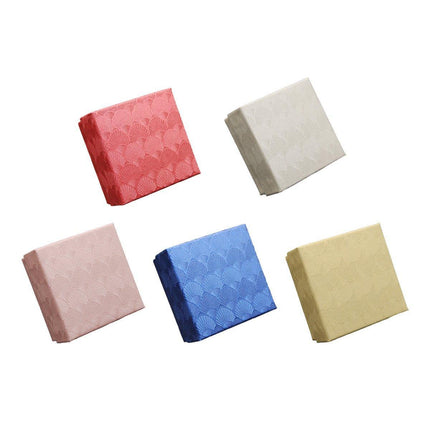 25X Jewelry Gift Boxes Shell Pattern 7.5CM Small GiftBox Empty Jewelry With Foam