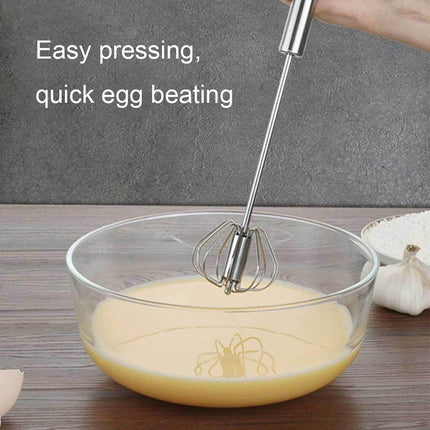 Stainless Steel Semi-Automatic Egg Beater Hand Pressed Kitchen Baking Tool