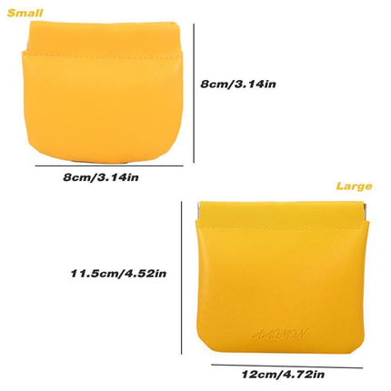 Pocket Cosmetic Bag Leather Storage Portable self-Closing Water-Resistant - Aimall