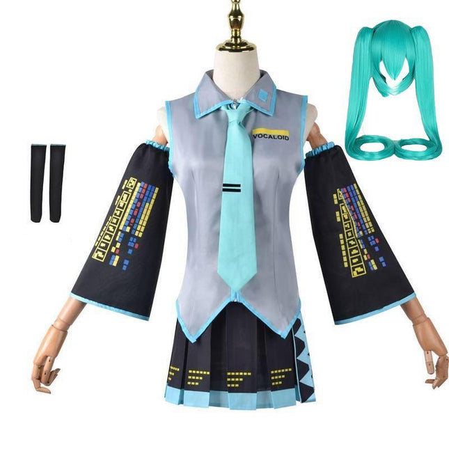 Anime Hatsune Miku Vocaloid Hatsune Cosplay Costume Uniform Dress Party Outfits AU