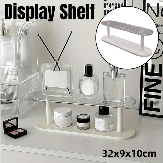 Desktop Organizer Rack 2 Tier Storage Shelf Office Display Stand Space Saver