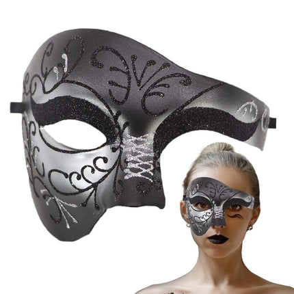 One Eye Half Face Mask Prom Party Nightclub Costume Mask Halloween Fancy Dress