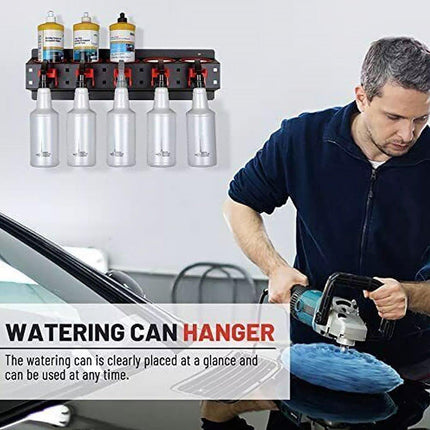Car Wash Spray Bottle Holder Wax Abrasive Rack Wall Mount Detailing Storage Rack