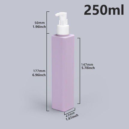 5Pcs 250ml Plastic Empty Lotion Pump Bottles Shampoo Container Dispenser PE Pump
