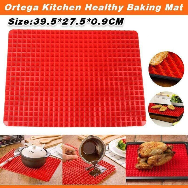 Tray Oven Pan Baking Mat Mould Sheet Liner Non-Stick Silicone Cook Pyramid - Aimall