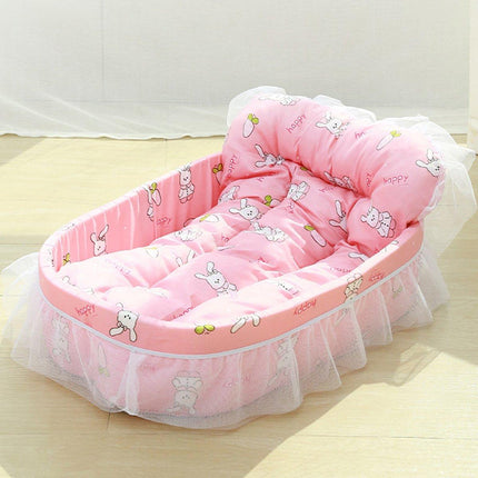 Cat Kennel Universal Cat Sleeping Nest Princess Style Lace Pet Special Kitten Cyber Red Mat