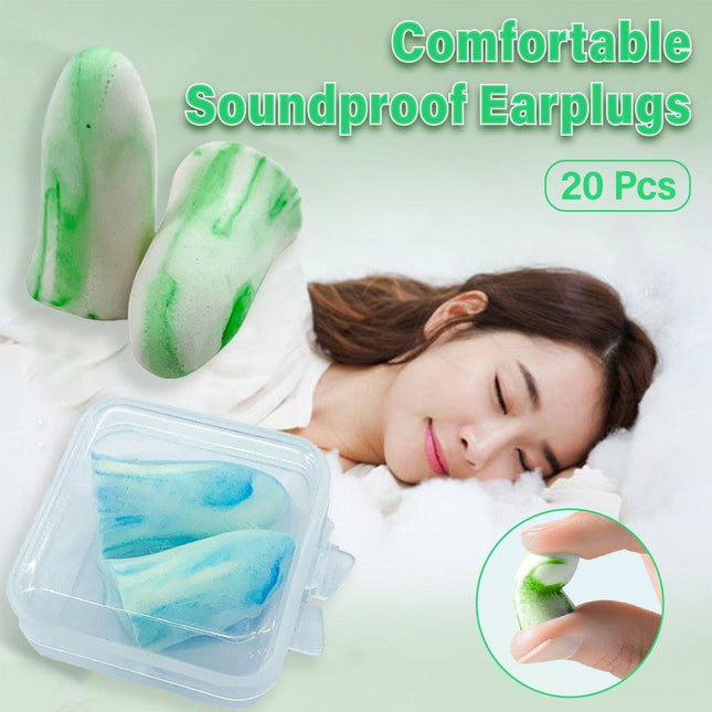 20PCS Noise Reducing Sleep Earplugs for Work and Study Waterproof Comfortable