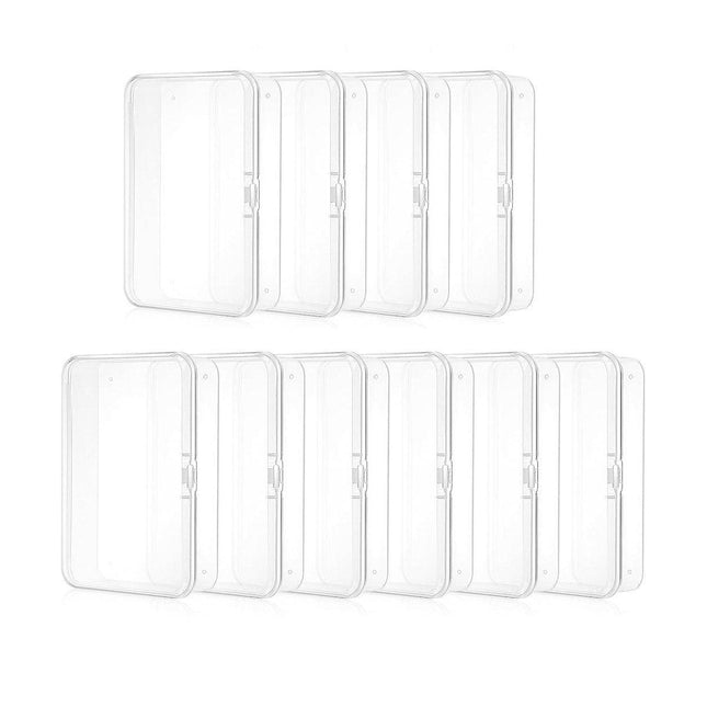10PCS 11.5cm Clear Plastic Rectangular Storage Box Parts Organizer Container