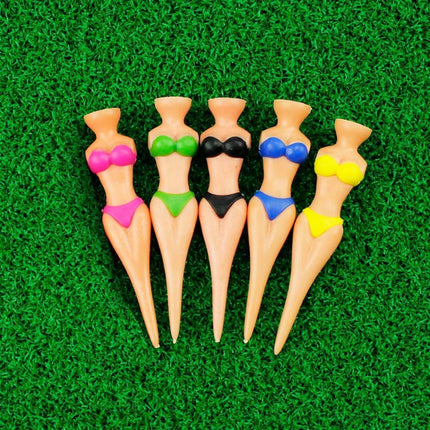 25PCS Durable 80MM Golf Nails Novelty Bikini Design Plastic Golf Accessories