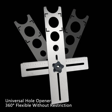Universal Multifunctional Punch Positioner Hole Measuring Tool for Woodworking
