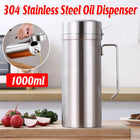 1000ml Stainless Steel Oil Dispenser Bottle Leakproof Container for Kitchen Use