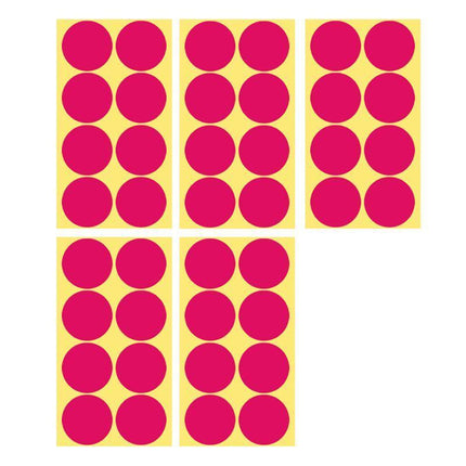 8/13/25/50mm Sticker Dots Adhesive Round Labels Circular Scrapbooking Rose Red - Aimall