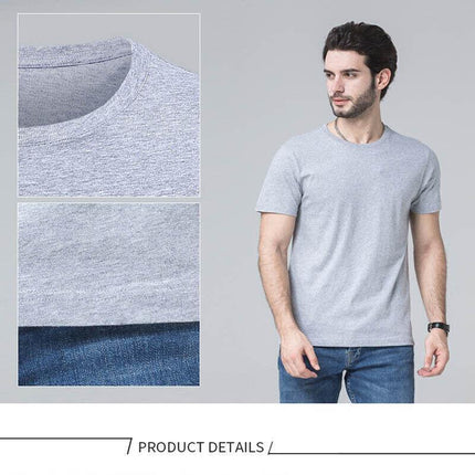 Men's T-shirt Plain Blank 100% heavy Cotton Basic Tee Short Sleeve Large S - 5XL Black - Aimall