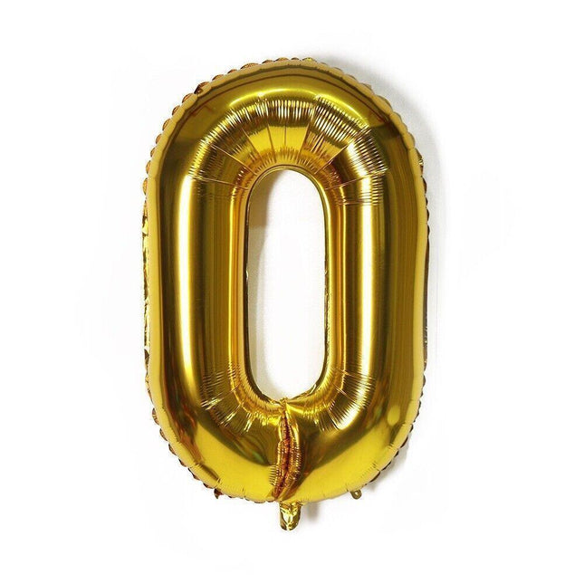 100cm Foil Number Balloon 40" Rose Gold Silver Rainbow Birthday Party Wedding Gold - Aimall