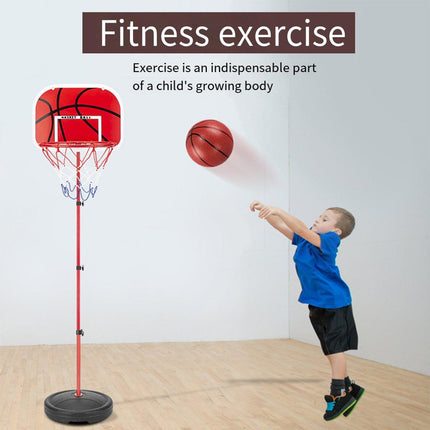 Adjustable Basketball Rack with Iron Rod Frame for Indoor and Outdoor Ball Shooting Toy