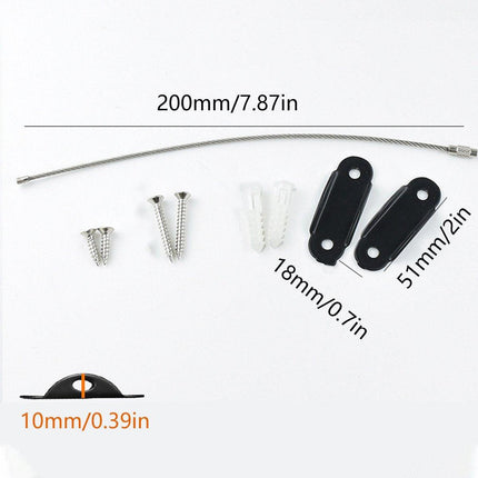 10 Sets Furniture Anti-Tip Wall Straps Kit for Bookshelf Dresser Cabinet