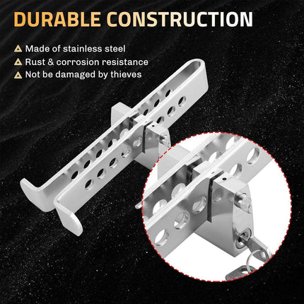 Universal Car Anti-Theft Clutch Throttle Brake Lock 8/9 Holes Security Lock