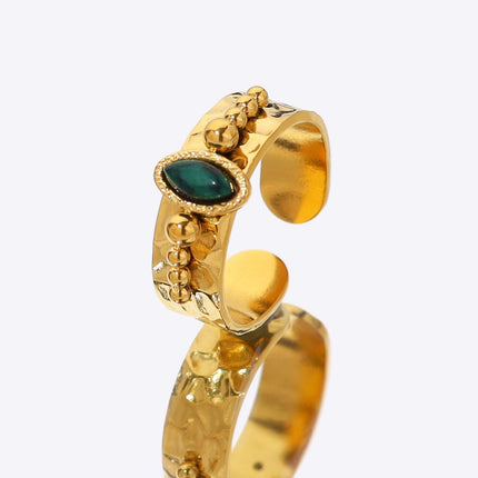 Natural Stone Ring Women Adjustable Boho Gemstone Fashion Jewelry Gift