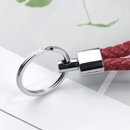 Handmade Leather Rope Keychain Car keychain Bag Pendant Accessories - Aimall